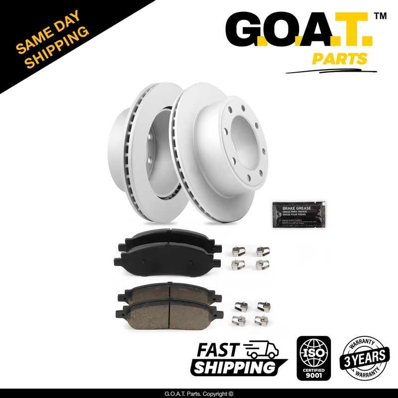 Rear Brake Rotors & Ceramic Brake Pads Kit for 05-07 Ford F-250 F-350 Super Duty