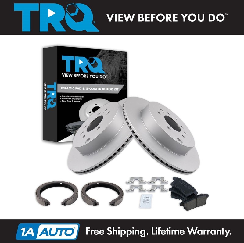 TRQ Rear Ceramic Brake Pad & Rotor Kit Fits 2007-2012 Mazda CX-9