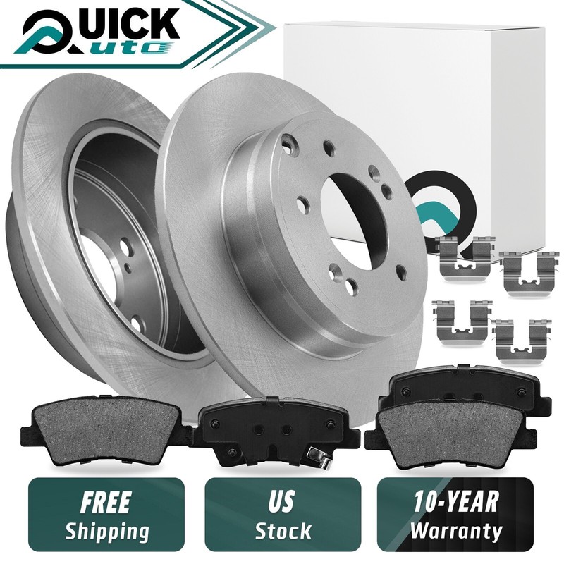 Rear Brake Rotors Ceramic Pads Kit for 2011 – 2015 Kia Optima Hyundai Sonata
