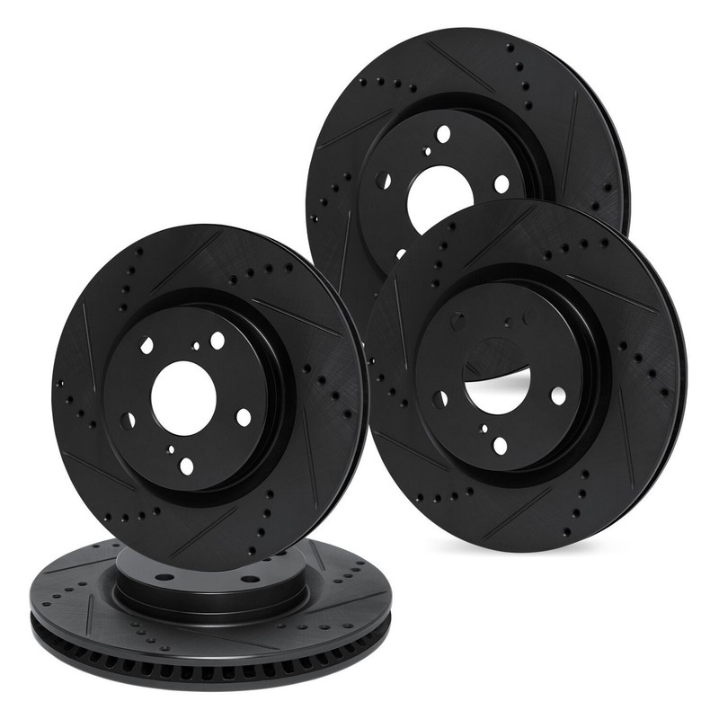 For Chevy Corvette 05-13 Drilled & Slotted Front & Rear Brake Rotor Set gallery