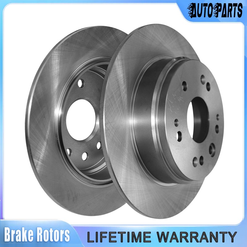 2pcs Rear Left & Right Disc Brake Rotors for Honda CR-V 2002 2003 2004 L4 2.4L