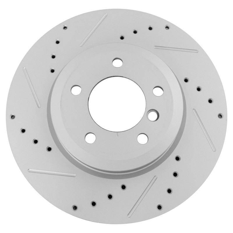 Performance Drilled Slotted Front G-Coated Brake Rotor Pair for BMW gallery