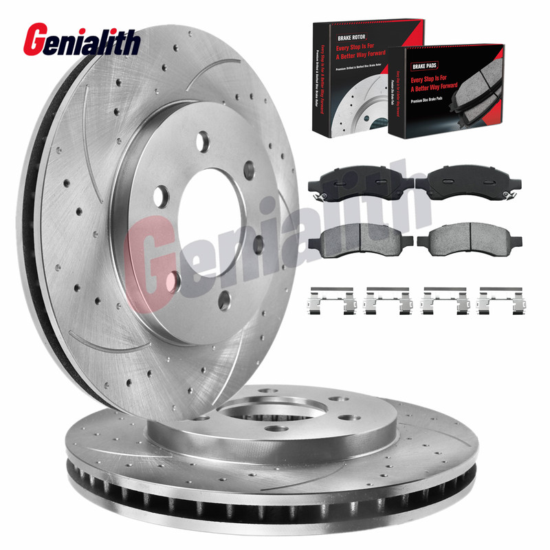 325mm Front Drilled Rotors Brake Pads for 2007 2008 2009 2010 GMC Acadia Outlook