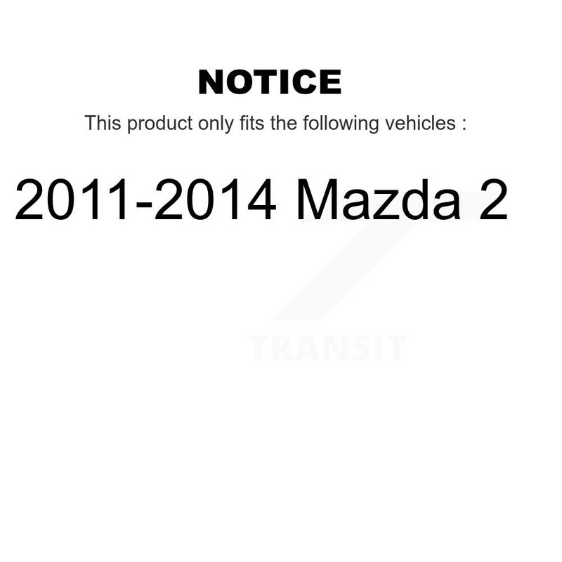 Front Coated Disc Brake Rotors And Ceramic Pads Kit For 2011-2014 Mazda 2 gallery