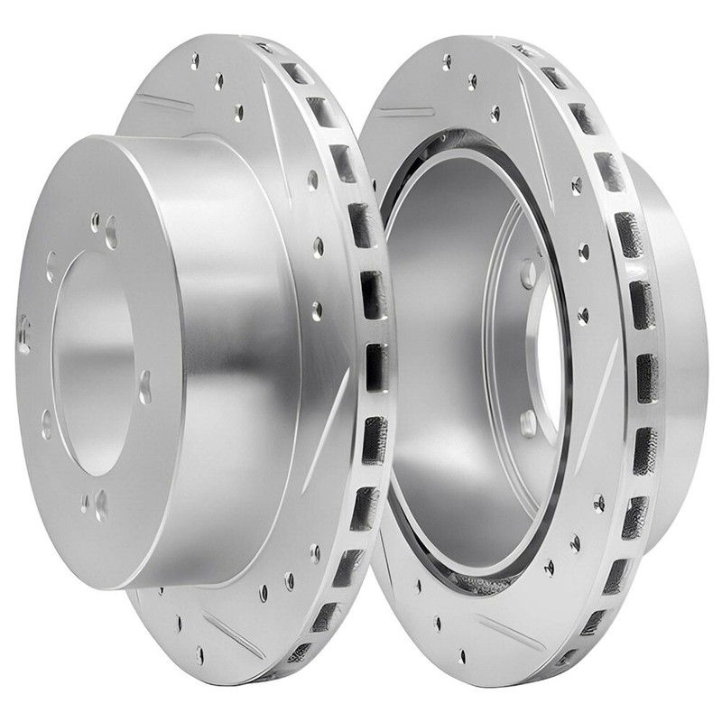 Rear Vented, Drilled & Slotted Brake Rotors 2PCS for Dodge Stealth 96-91 266mm