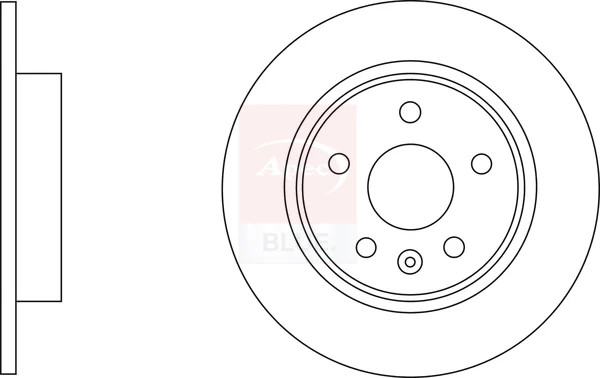 2x Brake Discs Pair Solid fits VAUXHALL ASTRA K 1.2 Rear 2019 on 264mm Set New