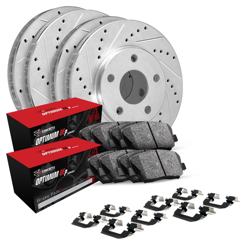 R1 Concepts Wguh2 48037 R1 Concepts Silver Drilled Slotted Rotors With 5000 gallery