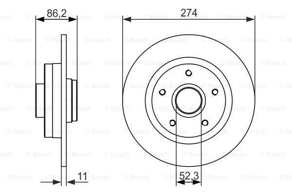 Fits Renault Scenic 2009-2016 Grand Scenic 2009-2016 MFD Rear Brake Disc gallery