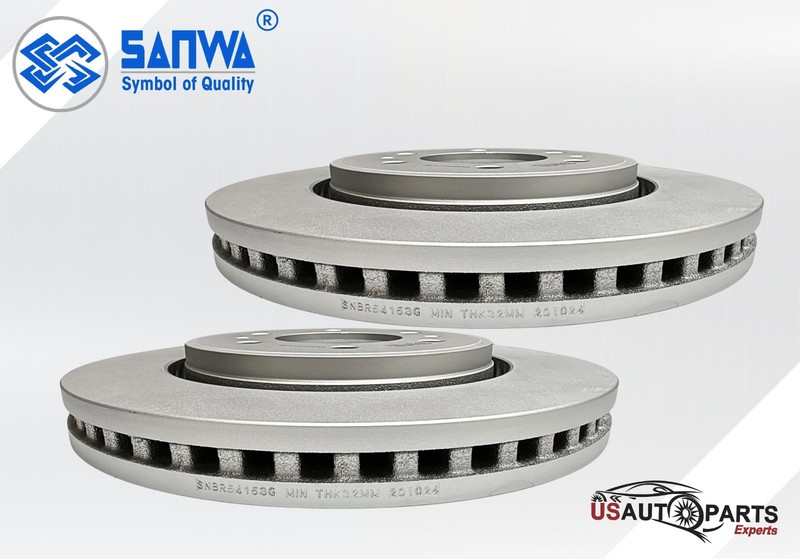 FRONT BRAKE ROTOR VENTED GEOMET COATED & CERAMIC PAD KIT 350 mm FOR FORD 10-20 gallery
