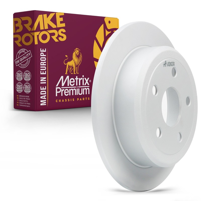 Metrix Premium Rear Coated Solid Disc Brake Rotor Fits Jeep Wrangler Wrangler JK