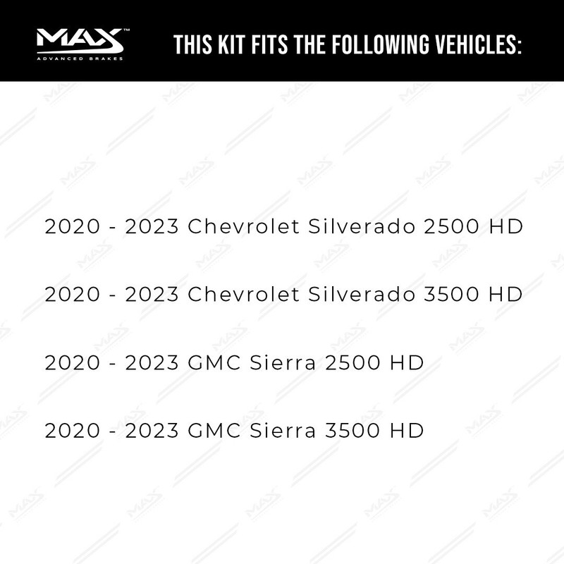 Front Drilled Slotted Rotors + Pads for 2020-2023 Chevy Silverado 2500 3500 HD gallery