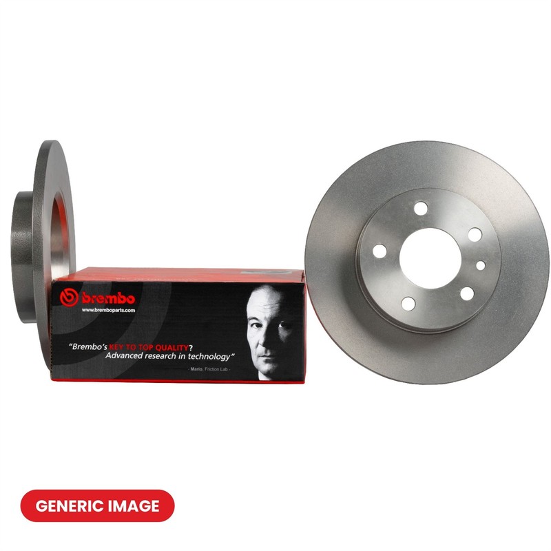 2x Brake Discs Rear Solid Braking System Fits Hyundai Kia BREMBO 08.B605.11 gallery