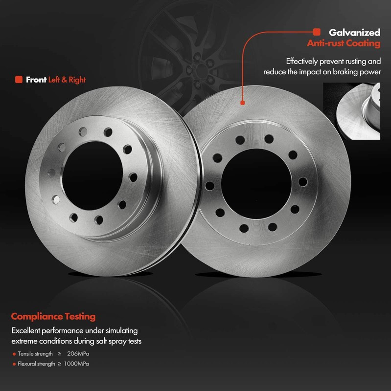 2pcs 369 mm Front Side Disc Brake Rotors for Ford F-350 F-450 F-550 Super Duty gallery