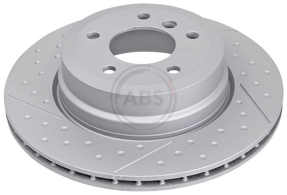 ABS 18436 Rear Brake Discs Pair 324mm Slotted Perforated Fits Bmw 1 Series