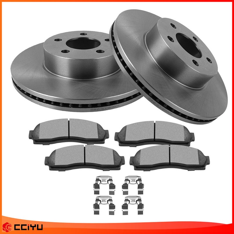 Fits Ford Explorer Sport Front Brake Solid Rotors And Ceramic Pads 54097 833