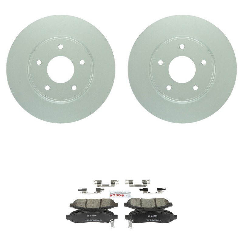 Bosch Front Quietcast Rotors Ceramic Disc Brake Pad Kit For City Express NV200