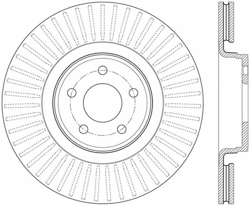 StopTech 126.65146SR Sport Slotted Disc Brake Rotor Fits 13-19 Focus MKC