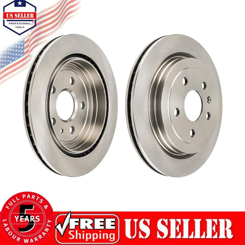 2x Rear Brake Disc For 2010-2015 Chevrolet Camaro 3.6L 2010-2011 Cadillac CTS 3L