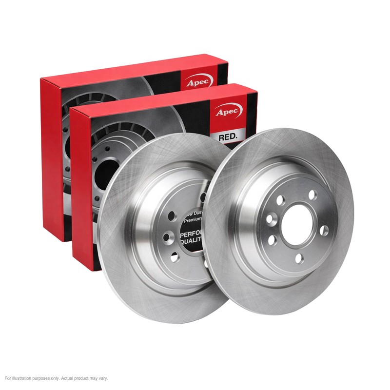 2x APEC Rear Brake Discs For FORD GALAXY II (WA6) 2.0 TD 103kW/140HP/1997cc