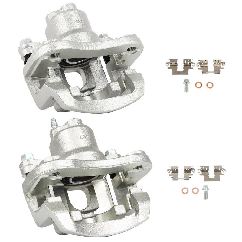 For 2006-2007 Toyota Highlander Rear Left Right Brake Calipers w/ Bracket Kit