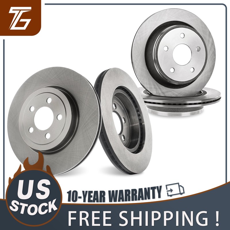 Front Rear Vented Brake Rotors Kit for Dodge Ram 1500 Durango Chrysler Aspen