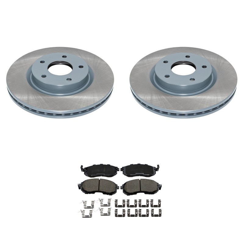 DuraGo Front Rotors Akebono ProACT Ceramic Disc Brake Pads Kit For Altima 07-13
