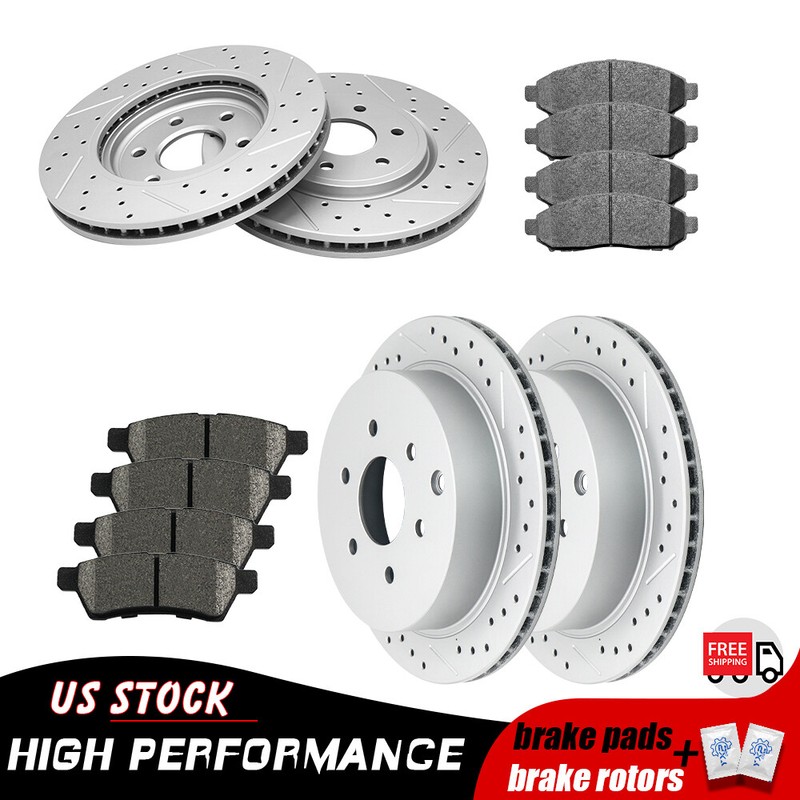 Front Rear Disc Brake Rotors + Ceramic Pads for Nissan Frontier Xterra Suzuki