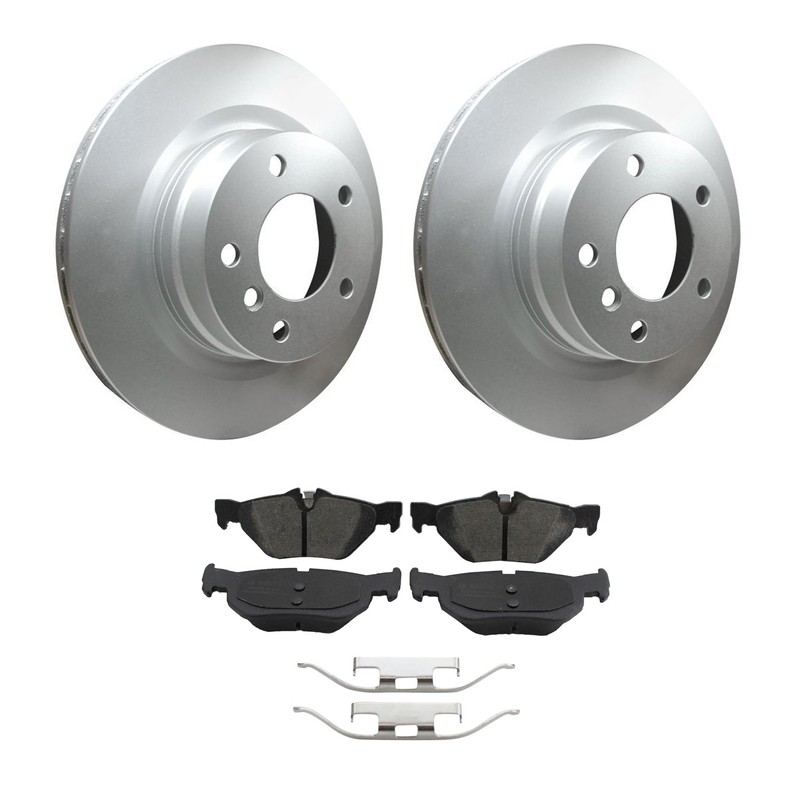 Hella Rear Rotors Bosch QuietCast Ceramic Brake Pads Kit For E90 E92 328i Base