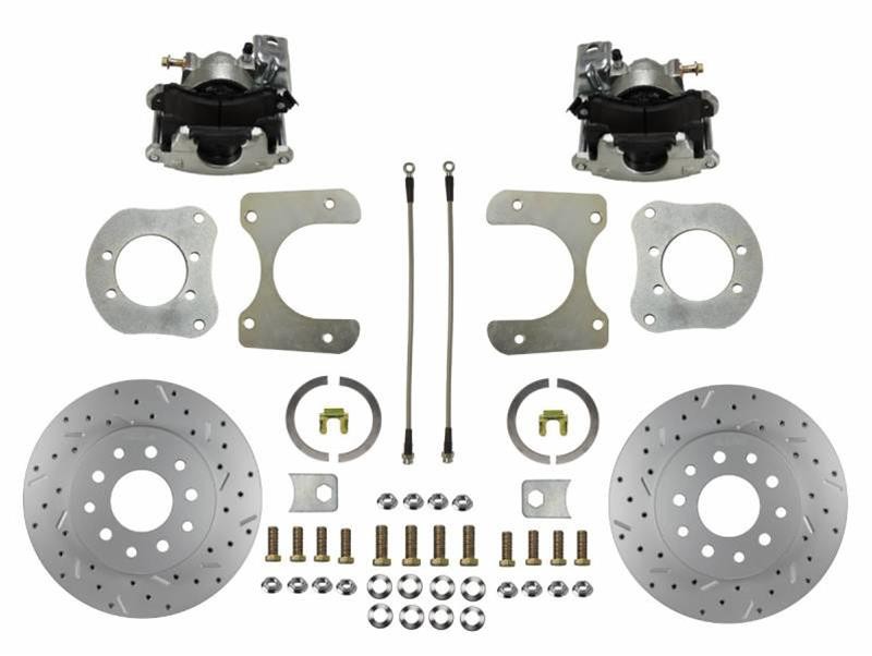 Leed Brakes RC3001X Disc Brake Kit Rear Conversion Cross-drilled Slotted Rotors
