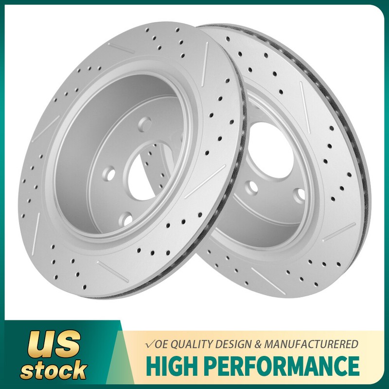 Rear Drilled Disc Brake Rotors for Dodge Ram 1500 Classic Durango Aspen 2002-18