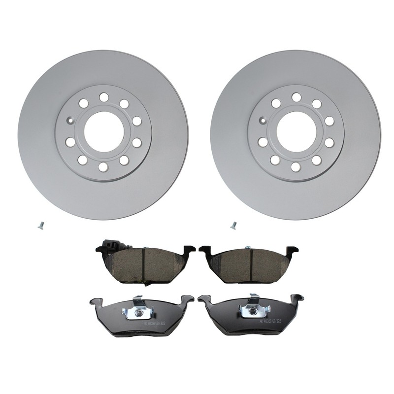 Hella Front Rotors Akebono EURO Ceramic Disc Brake Pads Kit For VW Jetta FWD
