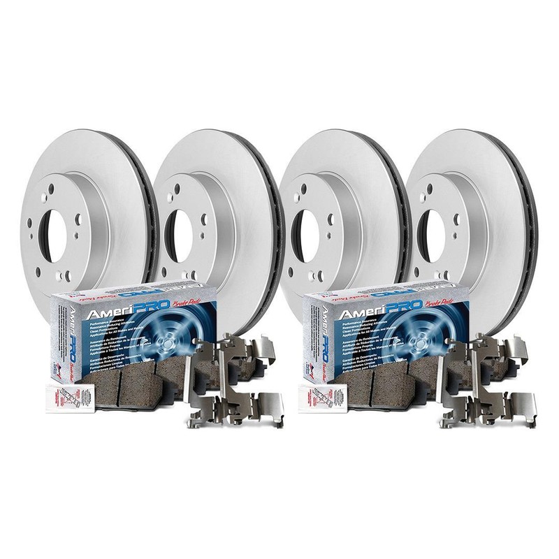 F&R Brake Rotors Metallic Pads & Sensors For 2012 13 2018 Audi A6 Quattro 356MM gallery