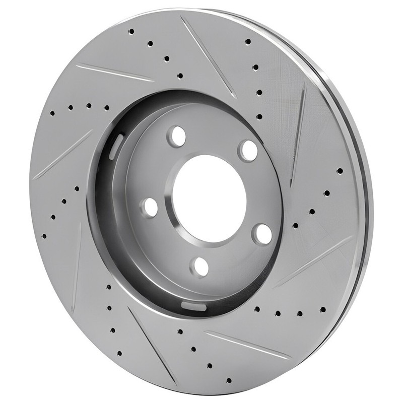 Front Right & Left Drilled-Slotted Disc Brake Rotors For Lincoln Town Car 11-03 gallery