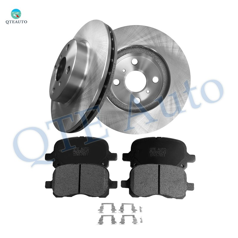 6P Front 255mm Brake Disc Rotors-Ceramic Brake Pad For 1998-2002 Chevrolet Prizm