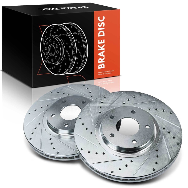 2x Front Drilled Brake Rotors for Nissan Altima Murano Maxima INFINITI 320.1MM