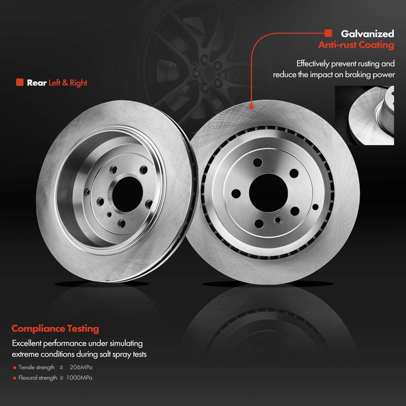 Front & Rear Disc Rotors & Ceramic Brake Pad for Mercedes-Benz GL320 GL350 GL450 gallery