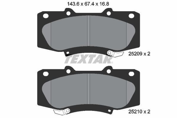 Textar Front Discs & Brake Pads Braking Service Kit Fits Toyota Hilux Vigo gallery