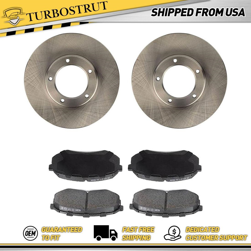 Front OE Brake Rotors Brake Pad For 1989-1995 Toyota Pickup Lifetime Warranty