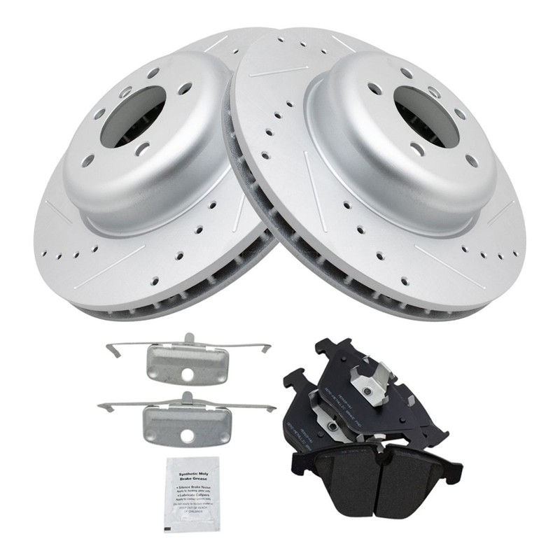 TRQ Performance Front Brake Pad & Rotor Kit Fits 2004-2010 BMW gallery