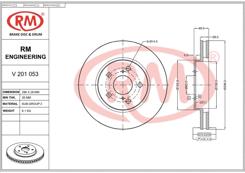 Rear Brake Rotor/Disc Fit For TOYOTA AVALON gallery