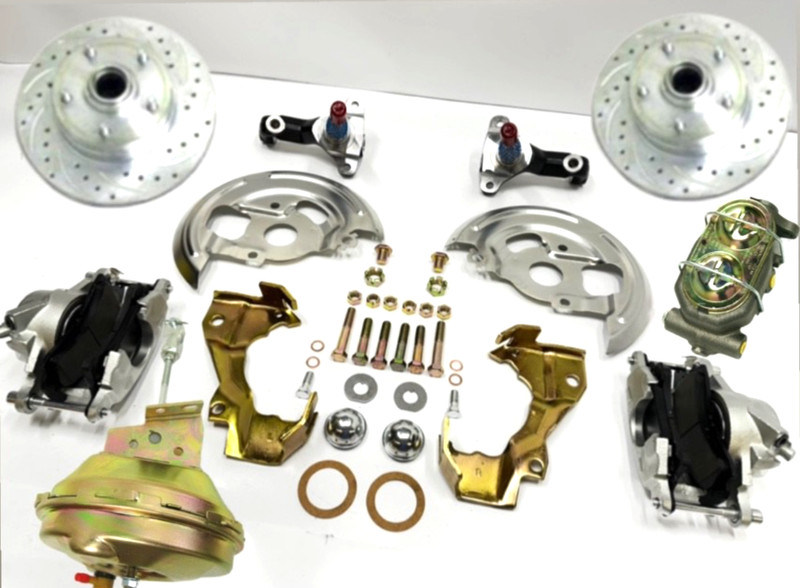 Disc Brake Conversion Kit 9" Booster Drilled Rotors For 1964-1972 GM A F X Body gallery