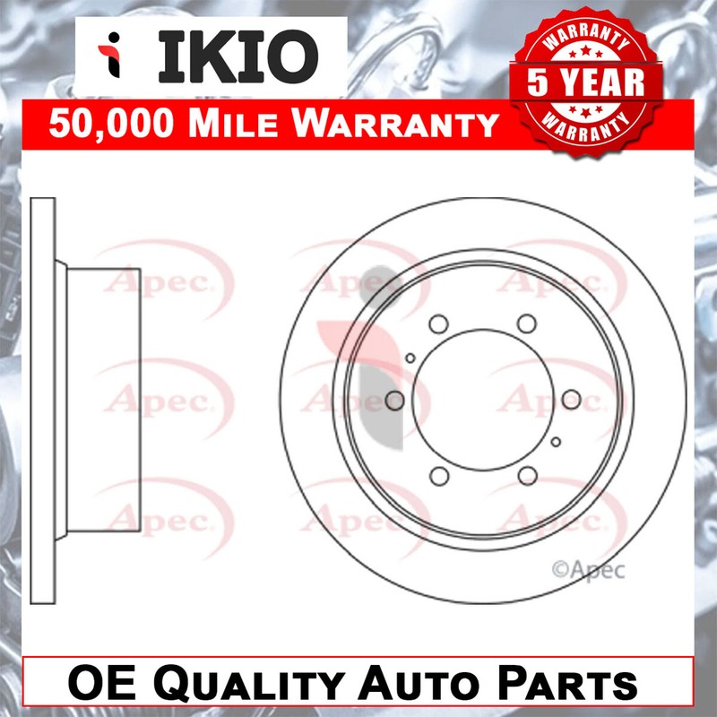 Fits Mitsubishi Shogun Pajero 1989-2006 Brake Disc Rear Ikio MB618797