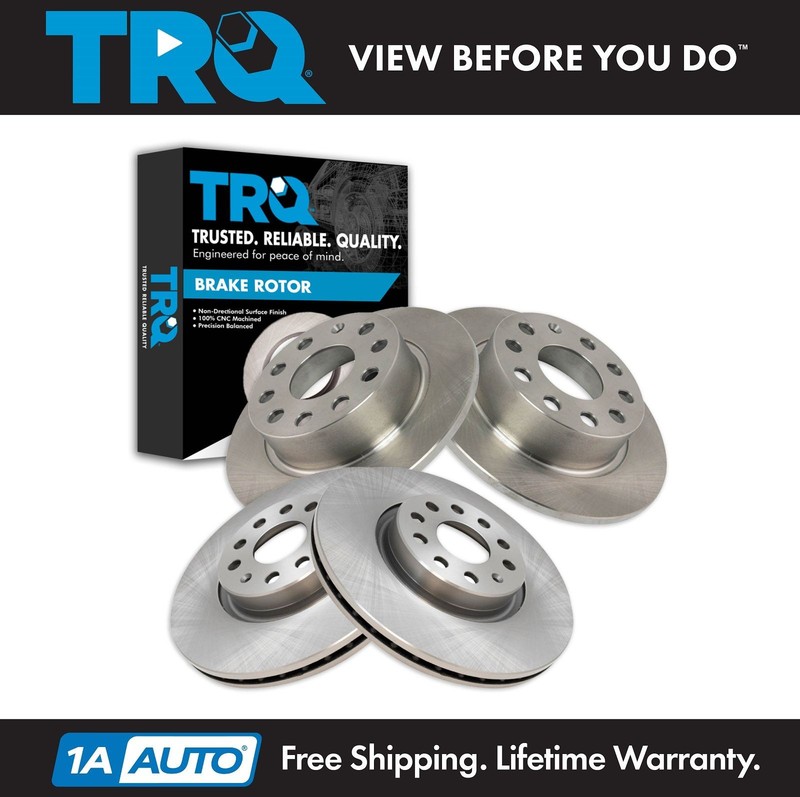 TRQ Brake Rotor Set Fits 2006-2020 Audi 2009-2018 Volkswagen