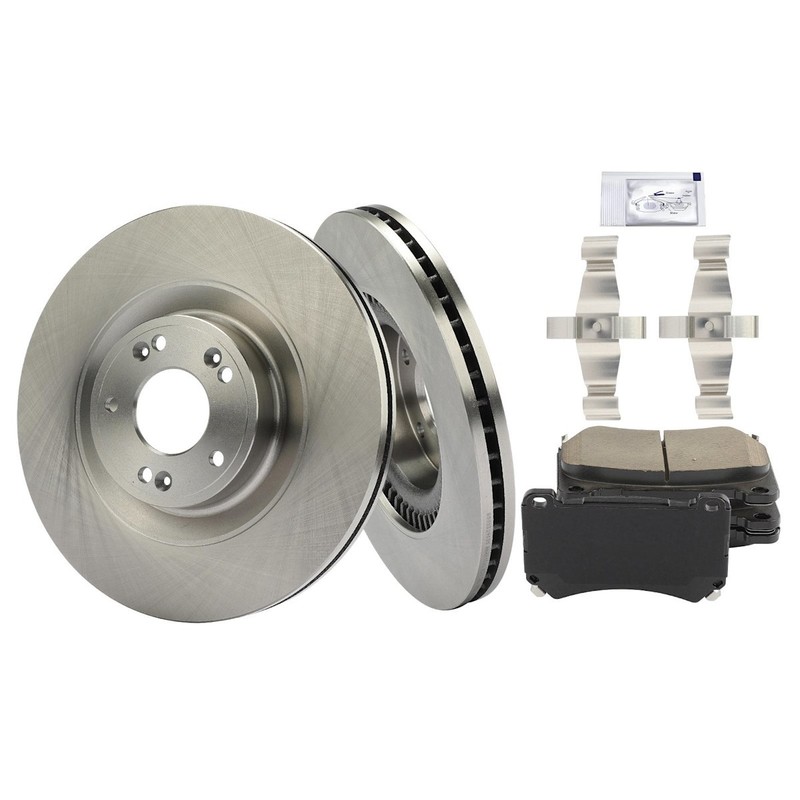 Brake Disc and Pad Kits 2-Wheel Set Front for Hyundai Genesis Equus 2011
