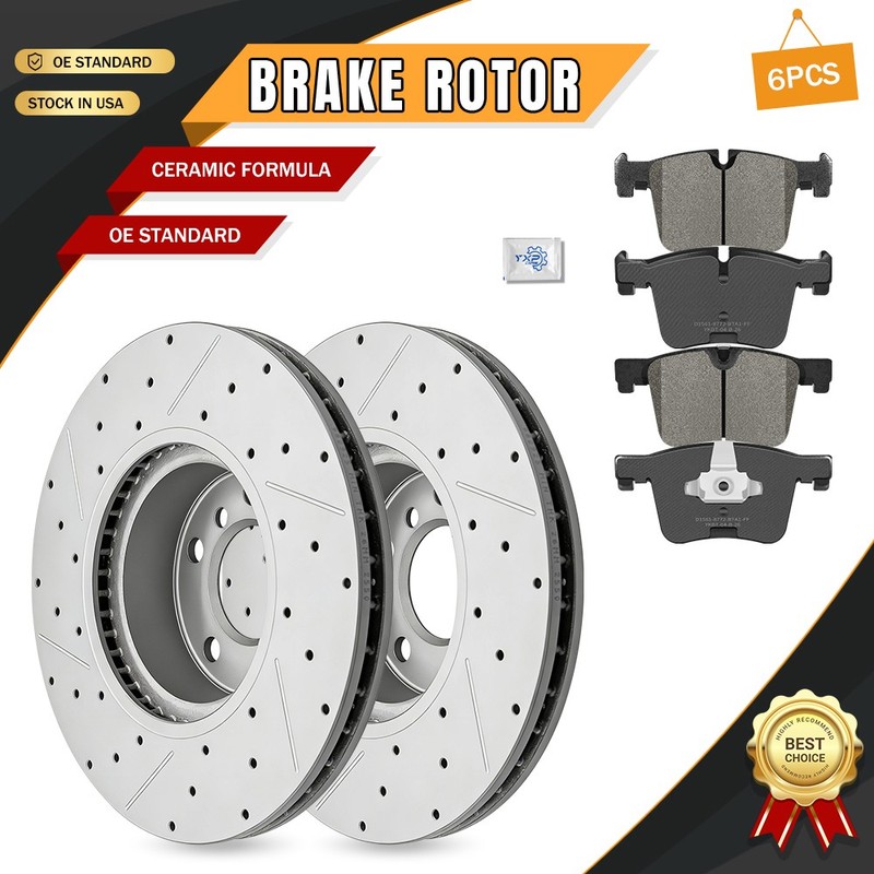 Front Disc Brake Rotors Ceramic Pads for 2017-2018 BMW X4 xDrive28i 2011-2017 X3