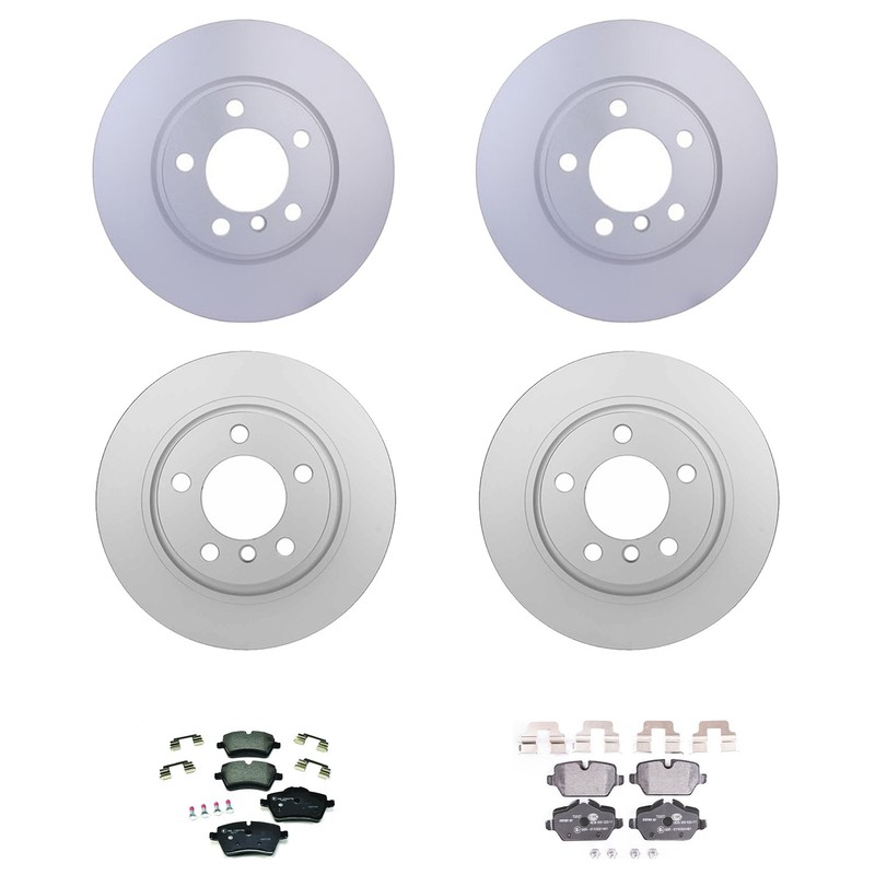 Hella Front & Rear Rotor Low-Met Disc Brake Pad Kit for R61 Cooper Countryman