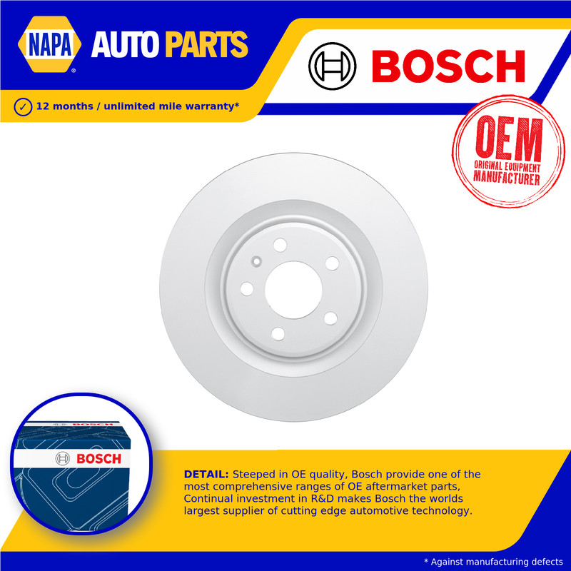 2x Brake Discs Pair Vented fits AUDI S7 4KA 3.0D Rear 2019 on 330mm Set Bosch