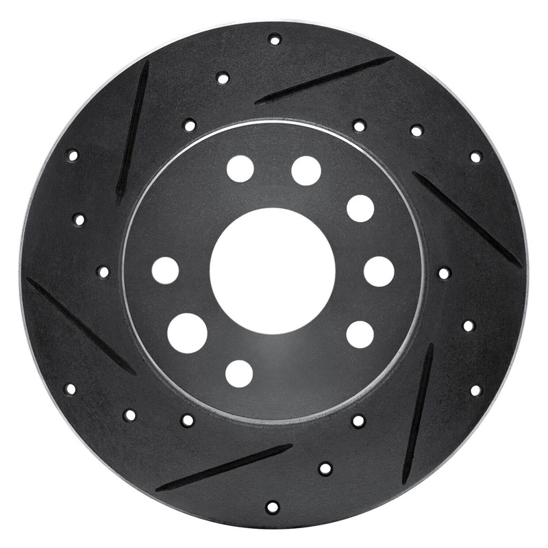 For Chevy Cavalier 82 Brake Rotor eLINE Drilled & Slotted 1-Piece Front Driver