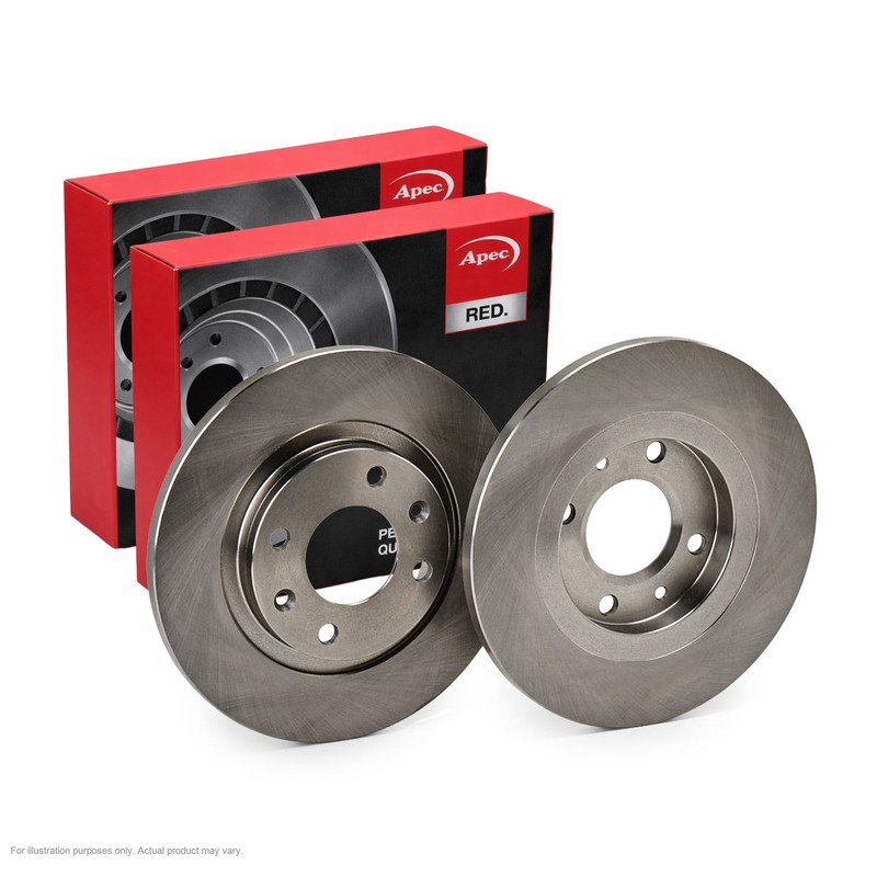 2x APEC Front Brake Discs for CITROËN BERLINGO / BERLINGO 266mm Solid DSK821