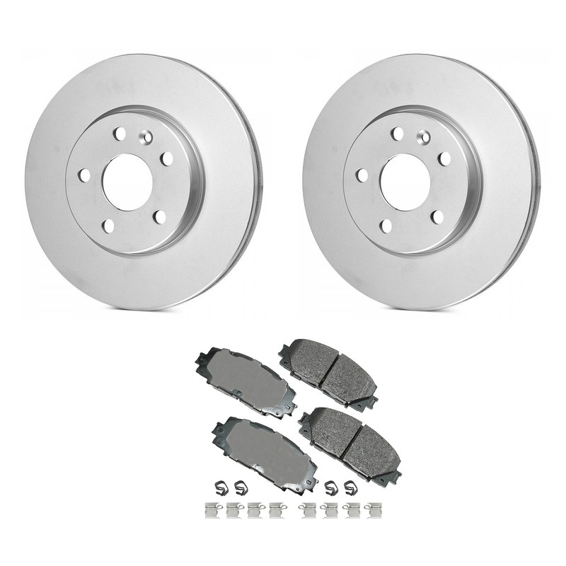 Bosch QuietCast Front Rotors Akebono ProACT Ceramic Disc Brake Pad Kit For Prius